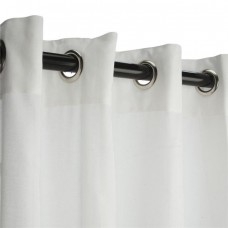 Hammock Source CUR108SNGRSN 50 x 108 in. Sunbrella Outdoor Curtain with Nickel Plated Grommets&#44; Sheer Snow   